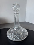 (B) Waterford Crystal Lismore Ships Decanter with Stopper
