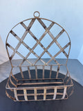 Distressed Metal Hanging Trellis Planter Basket