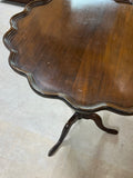 Scallop Edge Tilt Top Table, Unbranded