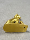 FMNH Egyptian Cat With Kittens Gold Tone