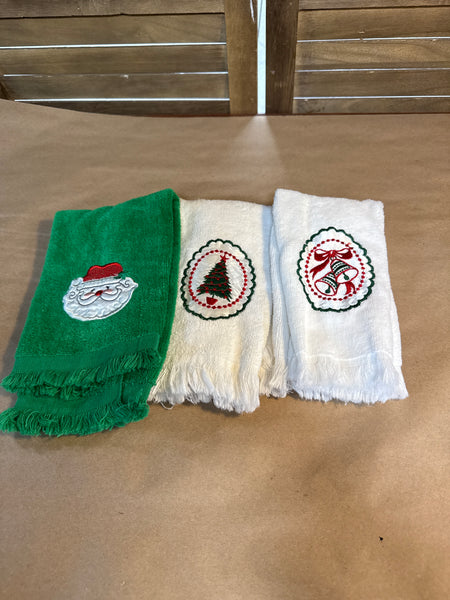 Lot Of 3 Christmas Handtowels