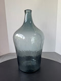 Dimpled Smoke Gray Glass Demijohn Vase