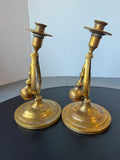 Pair of Vintage Brass Spindle Wall Sconces