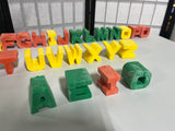 Mattel Vintage "Tuff Stuff" Heavy Duty Molded Plastic Letters, 30 pc