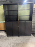 Pair of Black IKEA Cabinets, Particle Board/Cardboard Backing