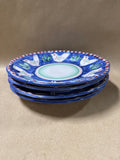 Italian Blue Bird Vietri Campagna Dessert Plates - Set Of 4 // 2 Sets Available // PRICED INDIVIDUALLY