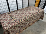 Williams Sonoma Rust/Black Paisley Table Cloth, 90"x71"