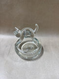 Clear Glass Cat Basket