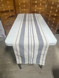 Cream & Blue Tone Table Runner, 78"x16"