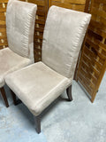 Richter Furniture Manufacturing Pair of Parson's Dining Chairs, with Micro Fiber Type Fabric