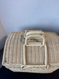 Woven Wicker Vintage Picnic Basket