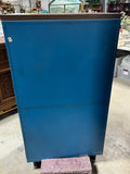 Blue Metal File Cabinet, 4 Drawers, with Key***HEAVY ITEM***READ DETAILS ON PICK UP POLICY***