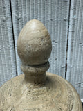 White Washed Rustic Resin Finial Decorative Sculpture