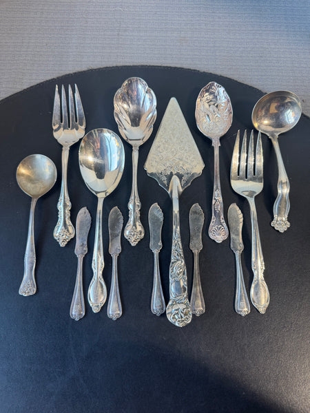 13-Piece Assorted Silver Plate Flatware