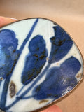 Blue And White Silver Plate Trinket Box