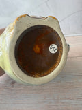 Seafoam Green Glazed Pottery Owl Coffee Mug
