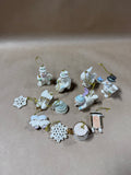Lenox Snow Pals Mini Tree Ornaments With Box - Set of 12 (H.E)