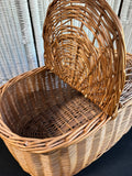 Wicker Vintage Picnic Basket AS IS (READ DESCRIPTION CAREFULLY)