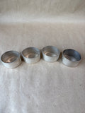 Ribbed Silver Plate Oval Napkin Rings - Set Of 4