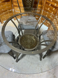 Metal/Glass Dining Table with (4) Chairs ****READ DESCRIPTION CAREFULLY***