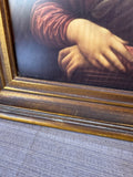 Mona Lisa Fabric Print in Gilded Frame