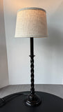 Brown Resin Barley Twist Buffet Lamp (WORKS)