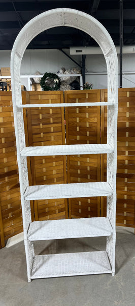 White Wicker Shelf