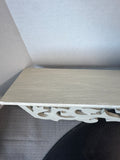 Light Gray Painted Heavyweight Wooden Scroll Wall Shelf