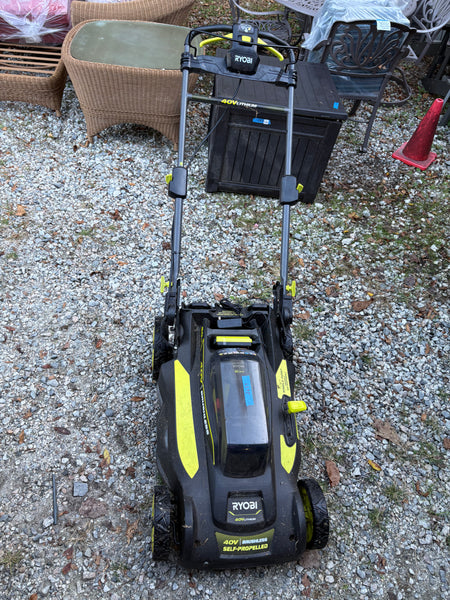 Ryobi 40V Brushless Self Propelled Battery Powered Mower (No Mulch Bag)