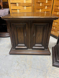 Pair of Dark Wood End Tables/Cabinets