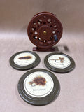 Fishing Coaster With Reel Holder - 3 Coasters