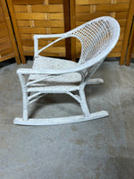 Kid's/Doll White Wicker Rocking Chair