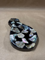 Black Lucite Shell Spoon Holder