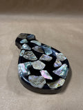 Black Lucite Shell Spoon Holder
