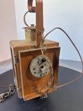 Copper & Brass Vintage Electric Lantern with Flickering Bulb (WORKS)