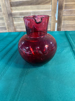 (B) Cranberry Glass Pitcher
