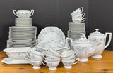 86-Piece Rosenthal Germany Blue Floral Maria China Set