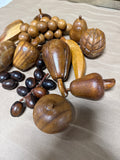 (A) Lot Of Mid Century Wooden Fruit — 17 Pieces