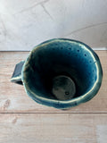 Blue Handmade Mermaid or Fish Scale Pottery Mug