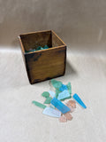 Small Wooden Box With Assorted Seaglass