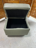 Gray Ottoman with Storage, On casters