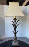 Brutalist Style Uttermost Metal Leaf Table Lamp (WORKS)