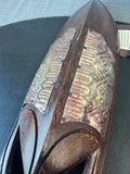 Ghanaian Wooden Mask with Intricate Metal Inlay (A)