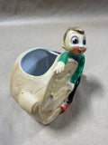 (B) ACME Ceramic Pixie Elf Tree Stump Planter