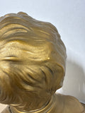 Gold Chalkware Abraham Lincoln Bust