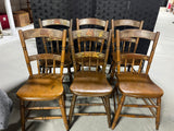 Round Dining Table with (3) Leaves and (6) Chairs***HEAVY ITEM***READ DETAILS ON PICK UP POLICY***