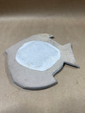 Blue Pottery Fish Wall Hanging Mirror