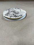 Small Brass Cosmetic Mirror With Sleeve