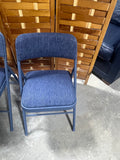 Cosco Blue Metal Folding Chairs, Pair/2 pc