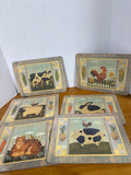 Farm Animals Pimpernel Corkback Placemats - Set Of 6 (A)